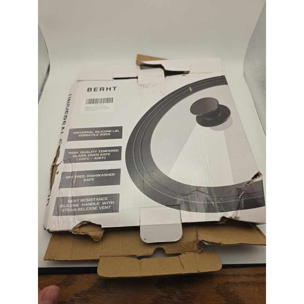 BERHT 8.5Universal Lid for Pots, Pans, and Skillets - Tempered Glass Lid with...